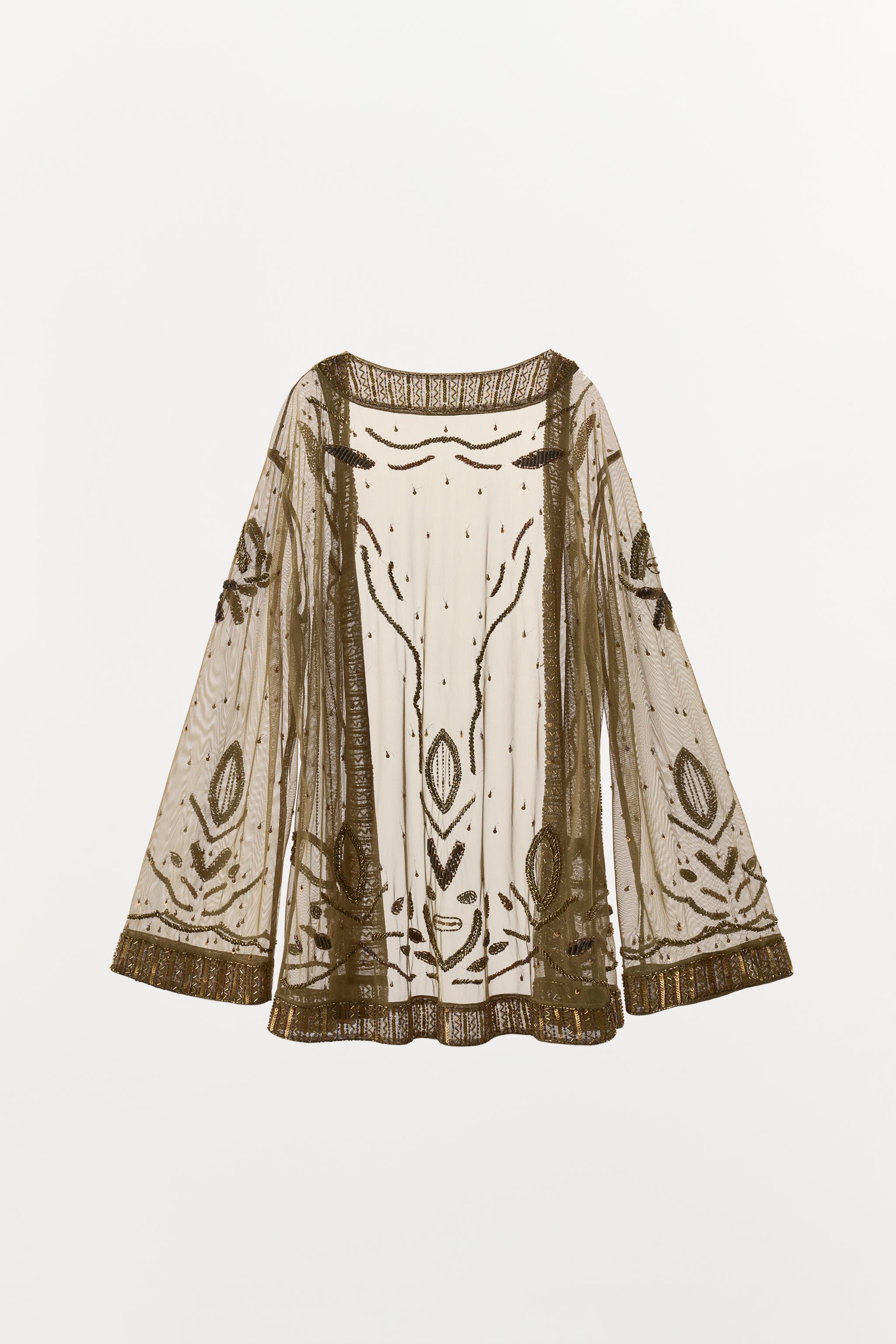 BEADED SEQUIN KIMONO